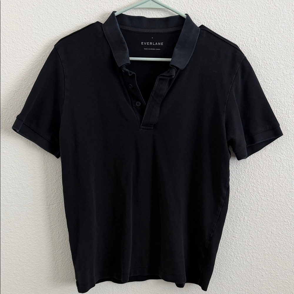 Everlane Men’s Black Short-Sleeve Polo